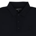 PIQUE KNIT POLO BLACK POLO SHIRTS