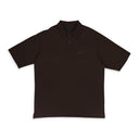 PIQUE OVERSIZED POLO BROWN POLO SHIRTS