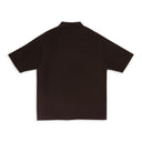 PIQUE OVERSIZED POLO BROWN POLO SHIRTS