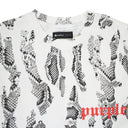TEXTURED JERSEY SS TEE SNAKE SCALE BRILLIANT MULTI WHITE T-SHIRTS