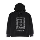 FRENCH TERRY PULLOVER HOODY - MEANDER CHAIN BLACK 0 HOODIES & SWEATSHIRTS