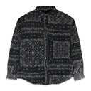 PADDED QUILT LINED SHIRT BLACK CASUAL BUTTON-DOWN SHIRTS