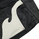 KSK FLOWER RIDER FAUX LEATHER BLACK CASUAL PANTS