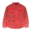 PADDED QUILT LINED SHIRT RED CASUAL BUTTON-DOWN SHIRTS