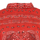 PADDED QUILT LINED SHIRT RED CASUAL BUTTON-DOWN SHIRTS