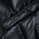 NYLON SNAP OFF HOOD PUFFER JACKET JET Black DOWN & PUFFER JACKETS