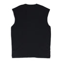 TEXTURED JERSEY SLEEVELESS BLACK T-SHIRTS