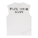 TEXTURED JERSEY SLEEVELESS WHITE T-SHIRTS