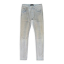 LIGHT BLEACHED W FRONT INSERT Indigo SKINNY JEANS