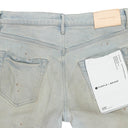 LIGHT BLEACHED W FRONT INSERT Indigo SKINNY JEANS