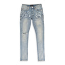 LIGHT PAINT BLOWOUT Indigo SKINNY JEANS