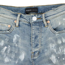 LIGHT PAINT BLOWOUT Indigo SKINNY JEANS