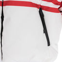 STRIPED PUFFER COAT WHITE/RED PUFFER Jacket