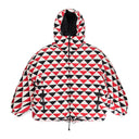 DIAMOND PRINT TRIANGLE LOGO COAT NAVY/RED/WHITE ACTIVE COATS