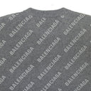 LOGO ALL OVER PRINT GREY/WHITE CREWNECK SWEATERS