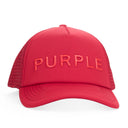 PURPLE SILICONE FOAM TRUCKER RED HATS