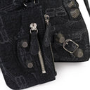 NEO CAGOLE DENIM CITY BACK BLACK HANDBAGS