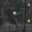 LEATHER TRUCKER JACKET BLACK LEATHER JACKETS