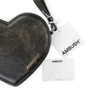 DISTRESSED LEATHER HEART SHOULDER BAG