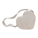 DISTRESSED LEATHER HEART SHOULDER BAG