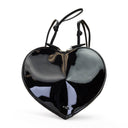 PATENT LEATHER LE COEUR BLACK SHOULDER BAG