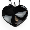 PATENT LEATHER LE COEUR BLACK SHOULDER BAG
