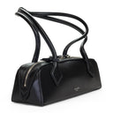 SHINY LEATHER LE TECKEL SMALL BLACK HAND BAG
