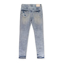 LIGHT STITCH PATCH REPAIR Indigo SKINNY JEANS