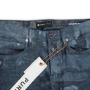 WASHED PRISM LASER PRINT Indigo SKINNY JEANS