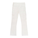 PATENT FILM CARGO FLARE WHITE SKINNY JEANS