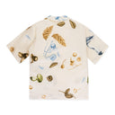 SHORT SLEEVE SHIRT WITH MUSHROOMS AND LEAVES PRINT