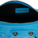 LE CAGOLE XS SHOULDER BAG CYAN SHOULDER BAGS