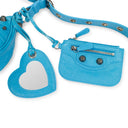 LE CAGOLE XS SHOULDER BAG CYAN SHOULDER BAGS