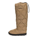 TALL LOGO SNOW BOOTS TAN WINTER BOOTS