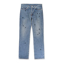 DENIM PANTS WITH EMBROIDERY DETAIL