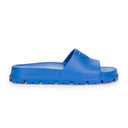 RUBBER LOGO SLIDES BLUE SLIPPERS