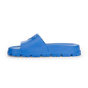 RUBBER LOGO SLIDES BLUE SLIPPERS