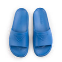 RUBBER LOGO SLIDES BLUE SLIPPERS