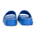 RUBBER LOGO SLIDES BLUE SLIPPERS