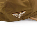 TEXTILE LEATHER BEIGE CAP