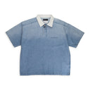 SS EMBOSS POLO Indigo POLO SHIRTS