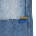 JEANS WITH MOHAIR PATCHWORK DETAILS