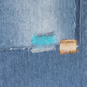 JEANS WITH MOHAIR PATCHWORK DETAILS