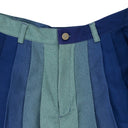 GRADIENT PLEATED BLUE/PURPLE SHORTS