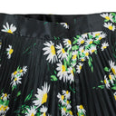 DAISY TIERED BLACK/GREEN PLEATED SKIRT