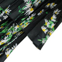 DAISY TIERED BLACK/GREEN PLEATED SKIRT