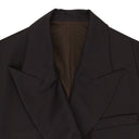 DIFFERENT SIDES DOUBLE BREASTED DARK BROWN JACKET