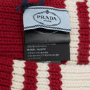 STRIPED CASHMERE SCARF RED/WHITE Scarf