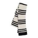 STRIPED CASHMERE SCARF BLACK/WHITE Scarf