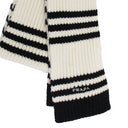 STRIPED CASHMERE SCARF BLACK/WHITE Scarf